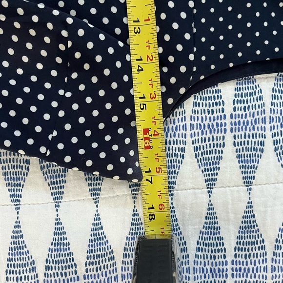 👗The Limited navy blue white white polka-dot knee length dress w/ flare,… - Picture 7 of 10